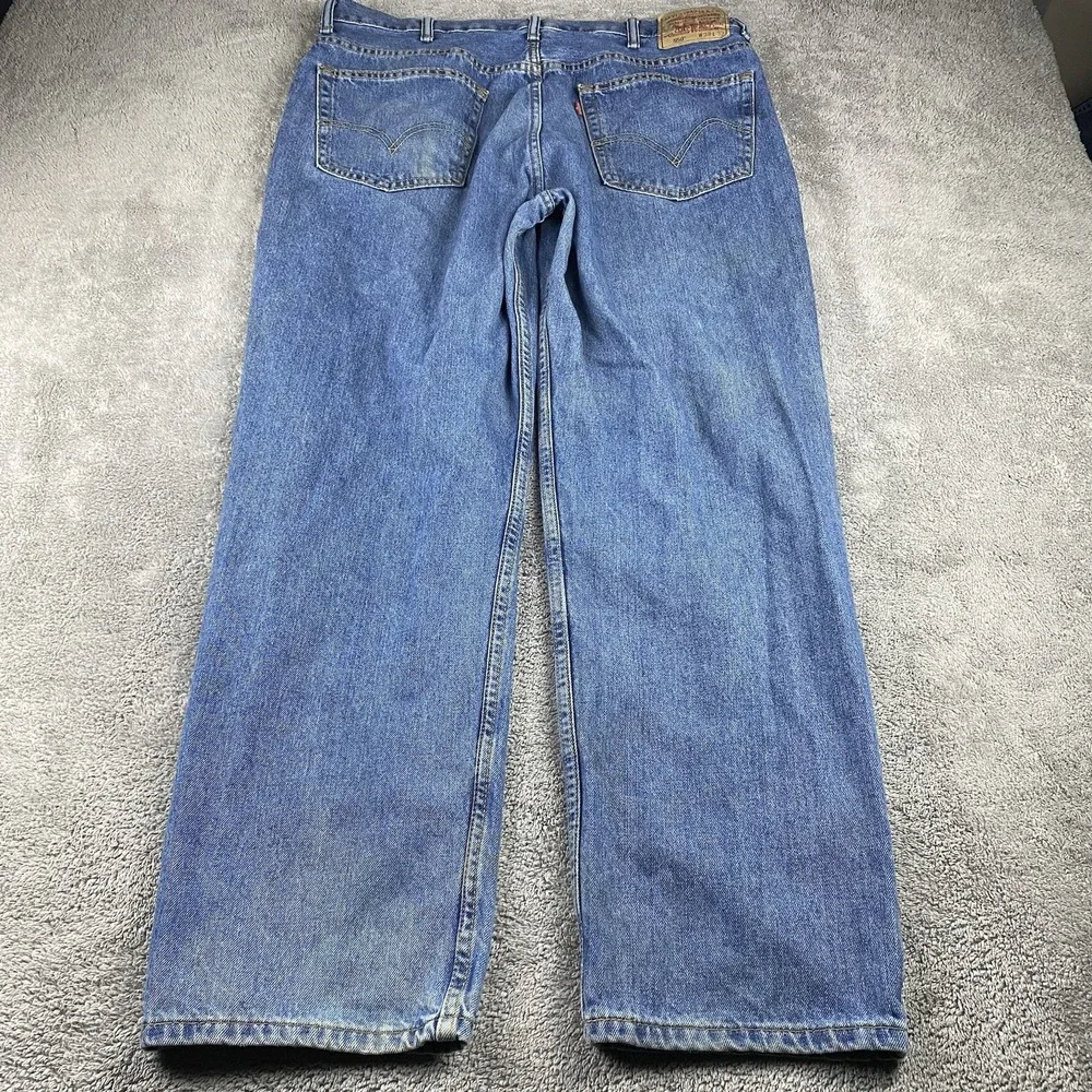 Levis 550‎ Relaxed Fit Jeans Mens 38x32 Blue Medium Wash Mid Rise Denim Cotton